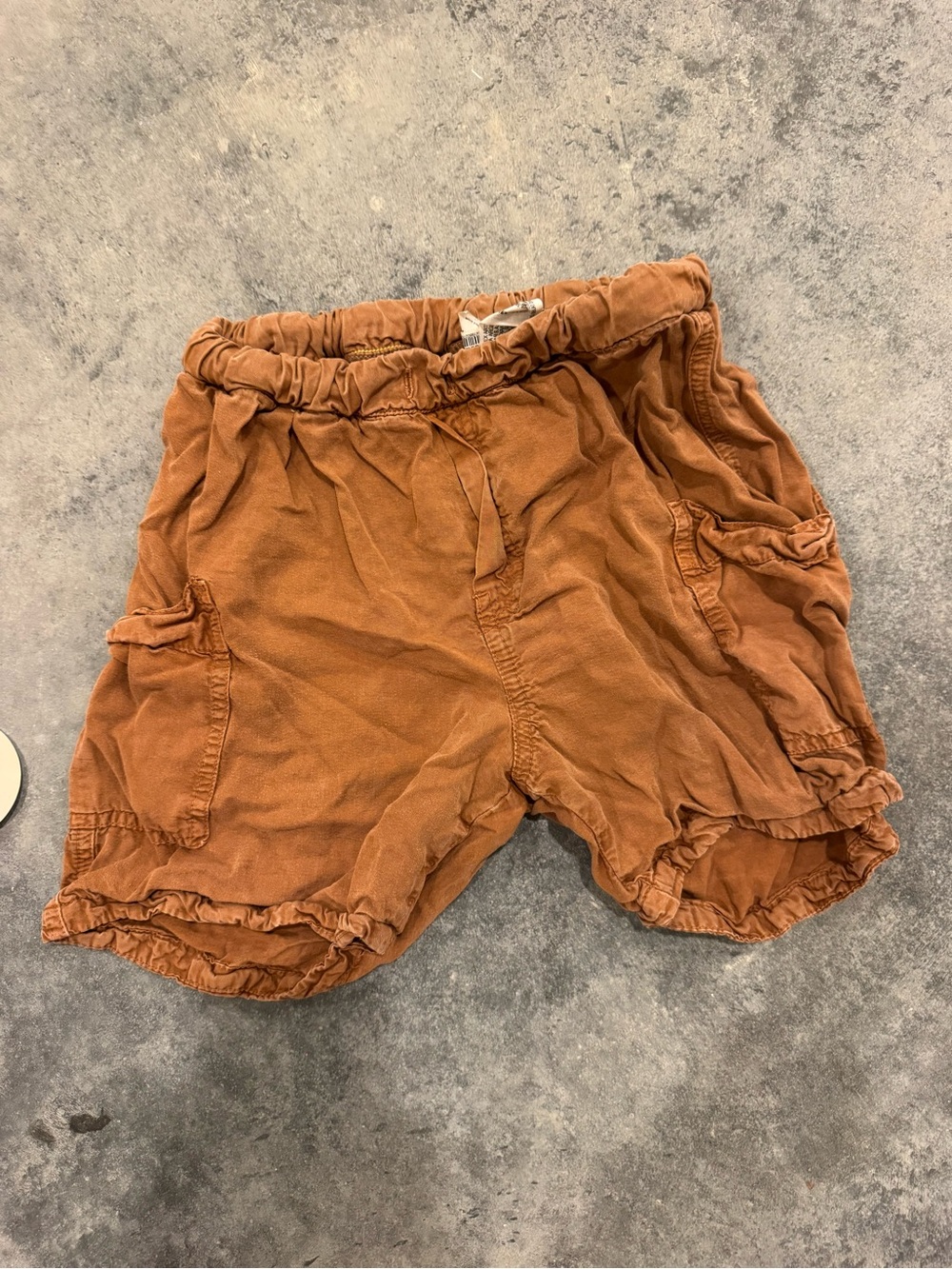 Zara Men's Rust Cargo Drawstring Shorts